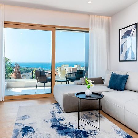 Luxury Adria Sea City & Mountain View Apartment ماكارسكا المظهر الخارجي الصورة