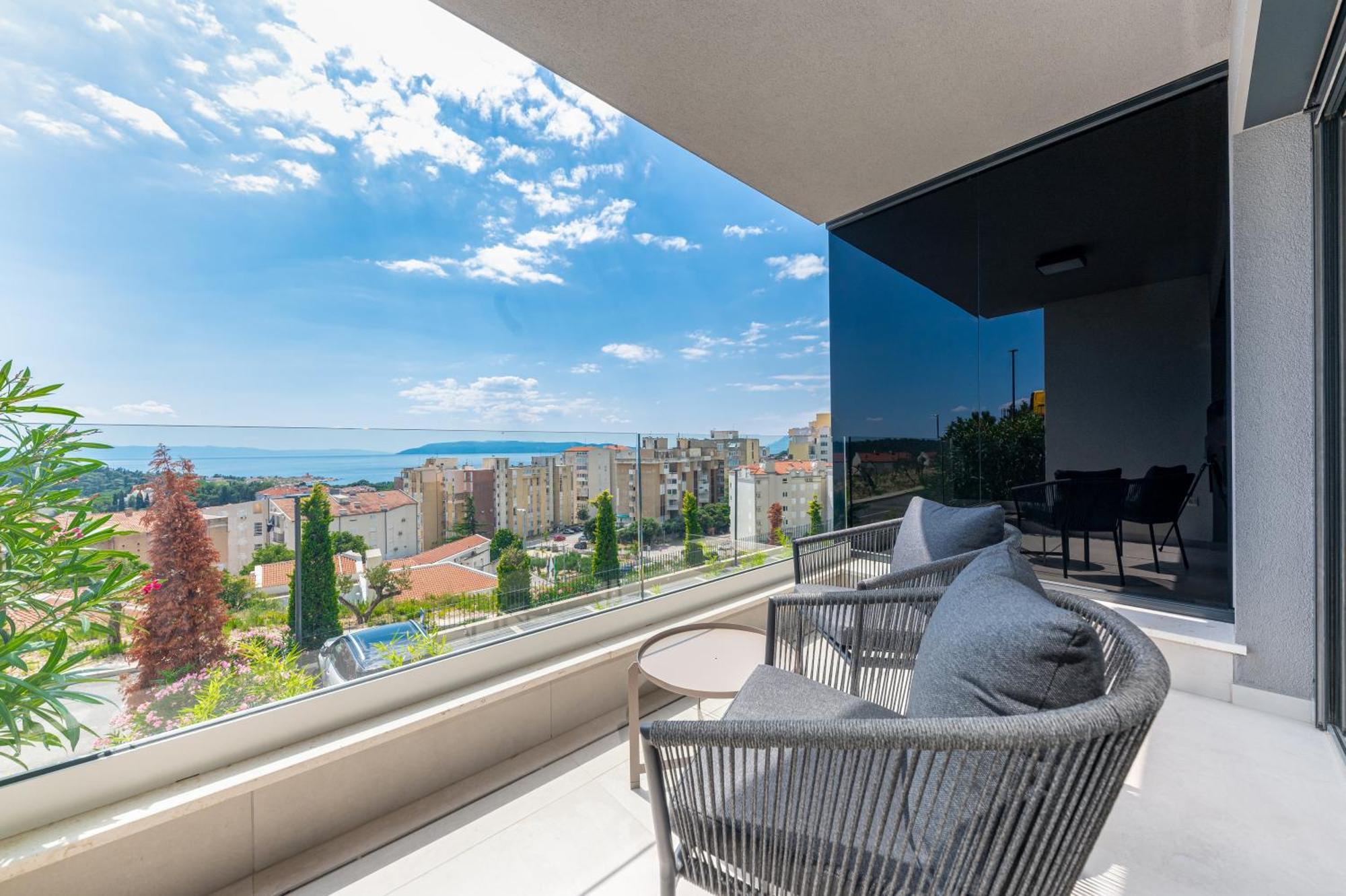 Luxury Adria Sea City & Mountain View Apartment ماكارسكا المظهر الخارجي الصورة