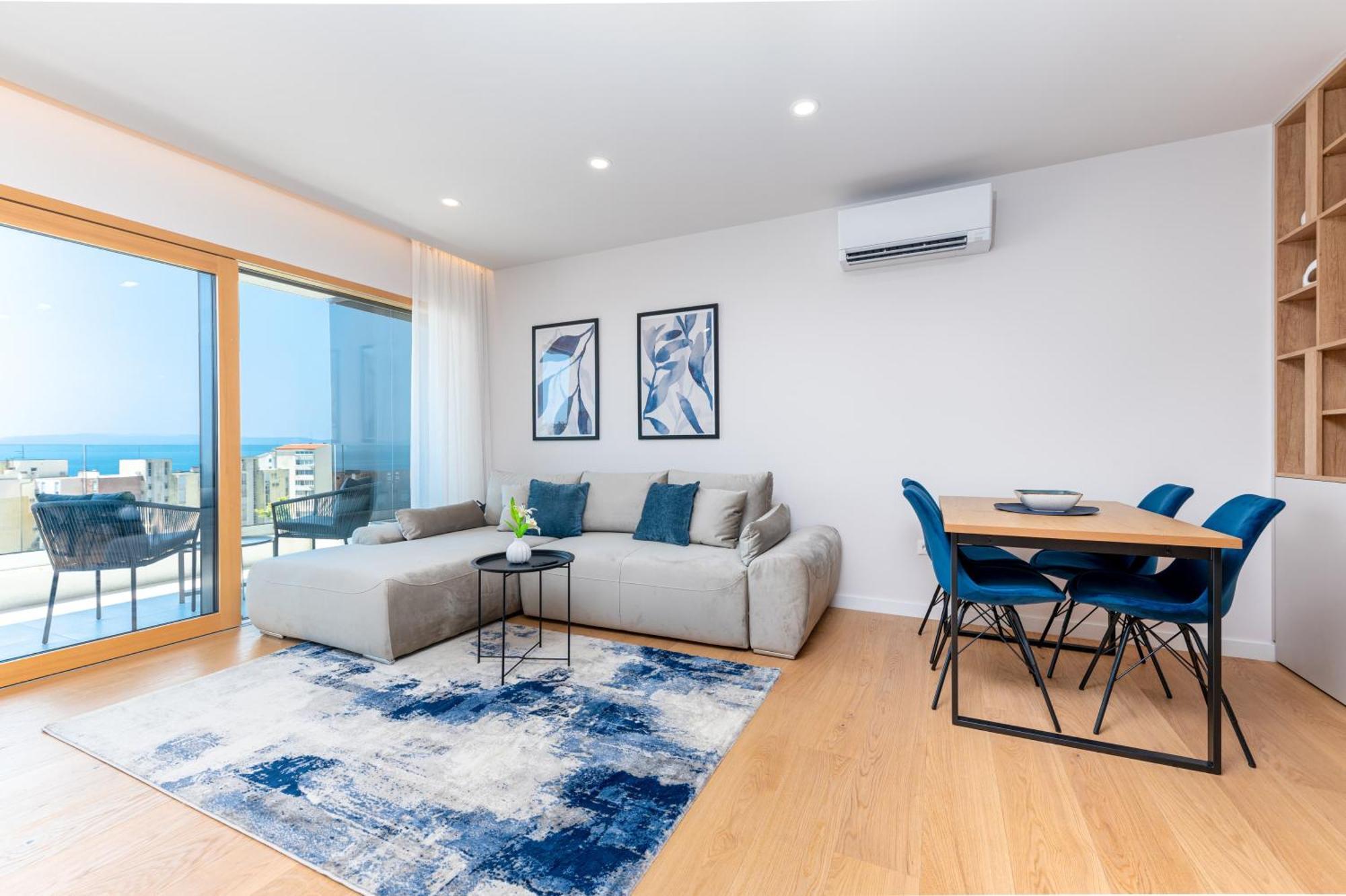 Luxury Adria Sea City & Mountain View Apartment ماكارسكا المظهر الخارجي الصورة